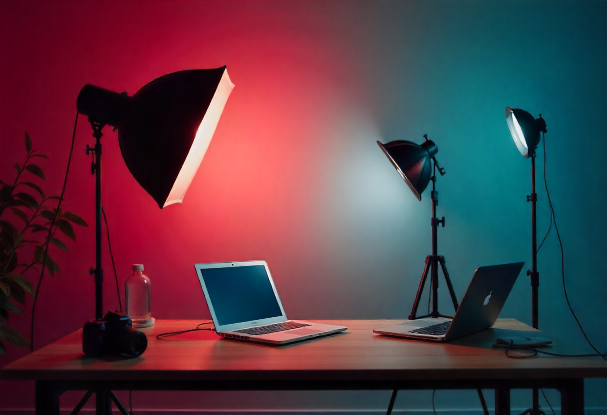 Visual Storytelling Intensive Course with design tools and photography equipment